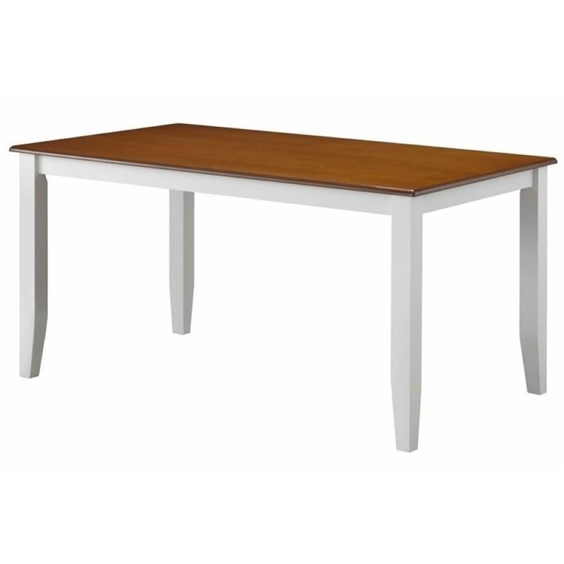 Bowery Hill 6-Piece Farmhouse Wood Dining Set in Cream/Honey Oak