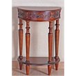 Bowery Hill Half Moon Console Table in Dual Walnut Stain