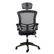 Bowery Hill Executive High Back Office Chair with Headrest in Black