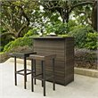 Bowery Hill 3 Piece Wicker Patio Pub Set