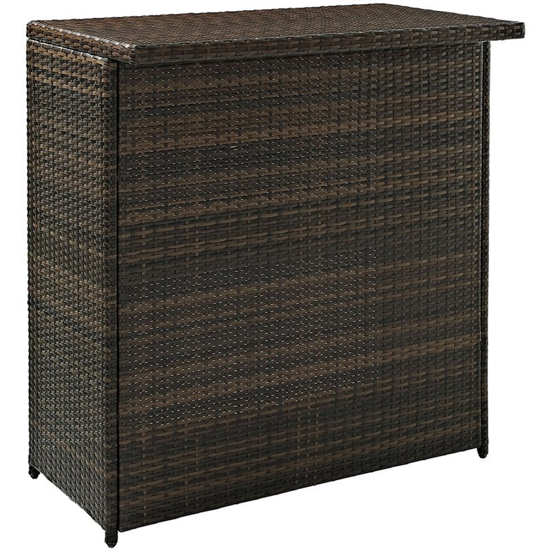 Bowery Hill 3 Piece Wicker Patio Pub Set