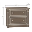 Bowery Hill 2Drawers Lateral Cherry Engineered Wood Filing Cabinet Easy Assembly