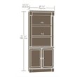 Bowery Hill Library Bookcase with Doors in Select Cherry