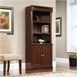Bowery Hill Library Bookcase with Doors in Select Cherry