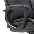 Bowery Hill Adjustable Height Modern Faux Leather Office Chair in Black
