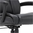 Bowery Hill Adjustable Height Modern Faux Leather Office Chair in Black