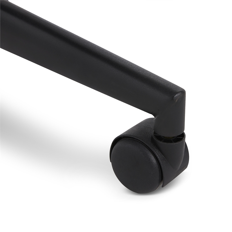 Bowery Hill Adjustable Height Modern Faux Leather Office Chair in Black