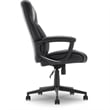 Bowery Hill Adjustable Height Modern Faux Leather Office Chair in Black