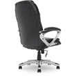 Bowery Hill Faux Leather Executive Office Chair w/ Adjustable Tilt in Black