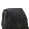 Bowery Hill Faux Leather Executive Office Chair w/ Adjustable Tilt in Black