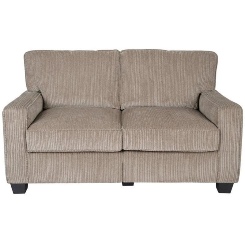 Bowery Hill Modern Fabric Loveseat in Beige
