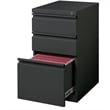 Bowery Hill 3-Drawer Modern Metal Mobile Pedestal Filing Cabinet in Charcoal