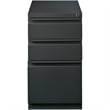 Bowery Hill 3-Drawer Modern Metal Mobile Pedestal Filing Cabinet in Charcoal