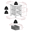 Bowery Hill Transitional Wood Side Table with 2 Foldable Baskets in Espresso