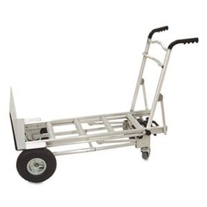 Bowery Hill 3-in-1 Aluminum Hand Truck Cart in Gray