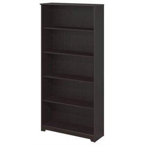 Bowery Hill 5 Shelf Engineered Wood Bookcase in Espresso Oak