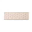 Bowery Hill Fabric Beige Bench Rectangular Metal Casters 62