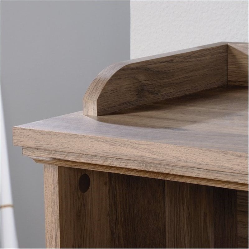 Bowery Hill Salt Oak Short Bookcase with Cubbyhole Storage