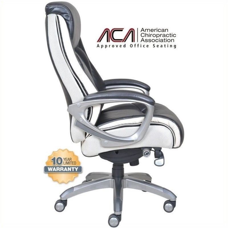 Details About Bowery Hill Ergonomic Leather Executive Office Chair In Black