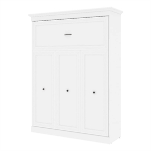 Bowery Hill 70&quotW Contemporary Wood Queen Murphy Bed in White