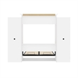 Bowery Hill Queen Size Murphy Bed in Wood with Shelves in White - Easy Assembly