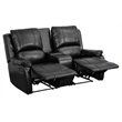 Bowery Hill 2 Seat Home Theater Recliner in Black