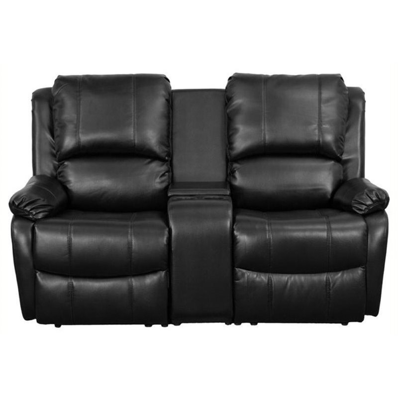 Bowery Hill 2 Seat Home Theater Recliner in Black