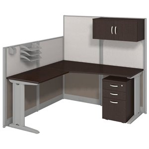 bowery hill l workstation with storage in mocha cherry