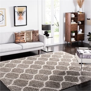 Bowery Hill 9' x 12' Shag Rug in Gray