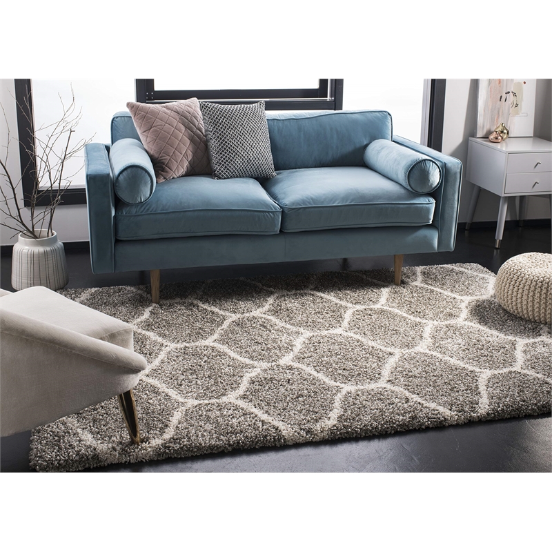 Bowery Hill 9' x 12' Shag Rug in Gray