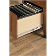 Bowery Hill Contemporary Wood L-Shaped Computer Desk in Washington Cherry
