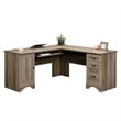 Bowery Hill L-Shaped Contemporary Engineered Wood Computer Desk in Salt Oak