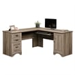 Bowery Hill L-Shaped Contemporary Engineered Wood Computer Desk in Salt Oak