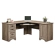 Bowery Hill L-Shaped Contemporary Engineered Wood Computer Desk in Salt Oak