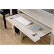 Bowery Hill Contemporary Solid Wood Computer Desk in Chalked Chestnut