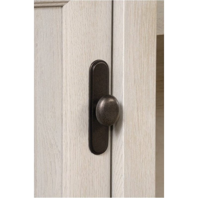 Bowery Hill Contemporary Solid Wood Computer Desk in Chalked Chestnut