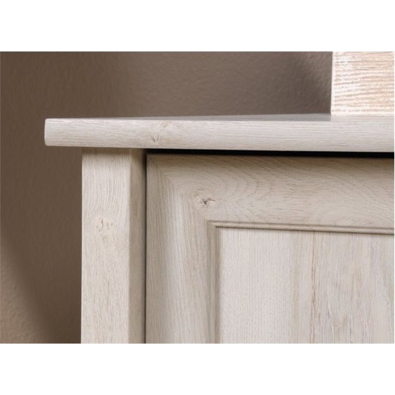 Bowery Hill Contemporary Solid Wood Computer Desk in Chalked Chestnut