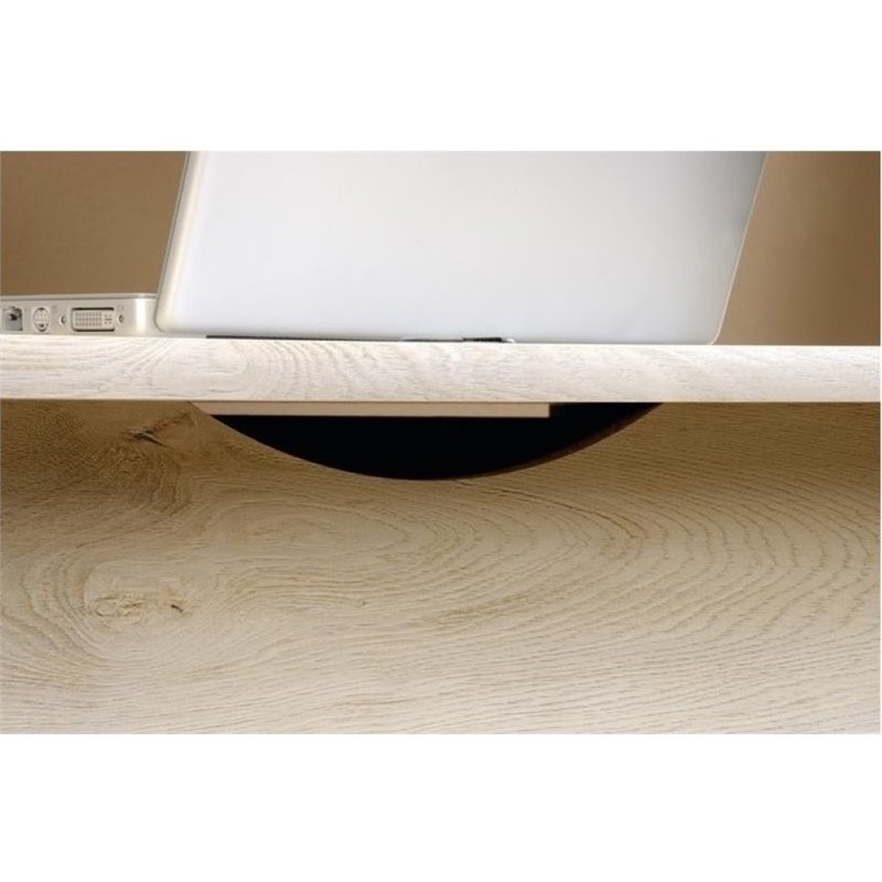 Bowery Hill Engineered Wood 4-Drawers Office Computer Desk in Chalked Chestnut