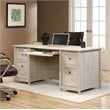 Bowery Hill Engineered Wood 4-Drawers Office Computer Desk in Chalked Chestnut