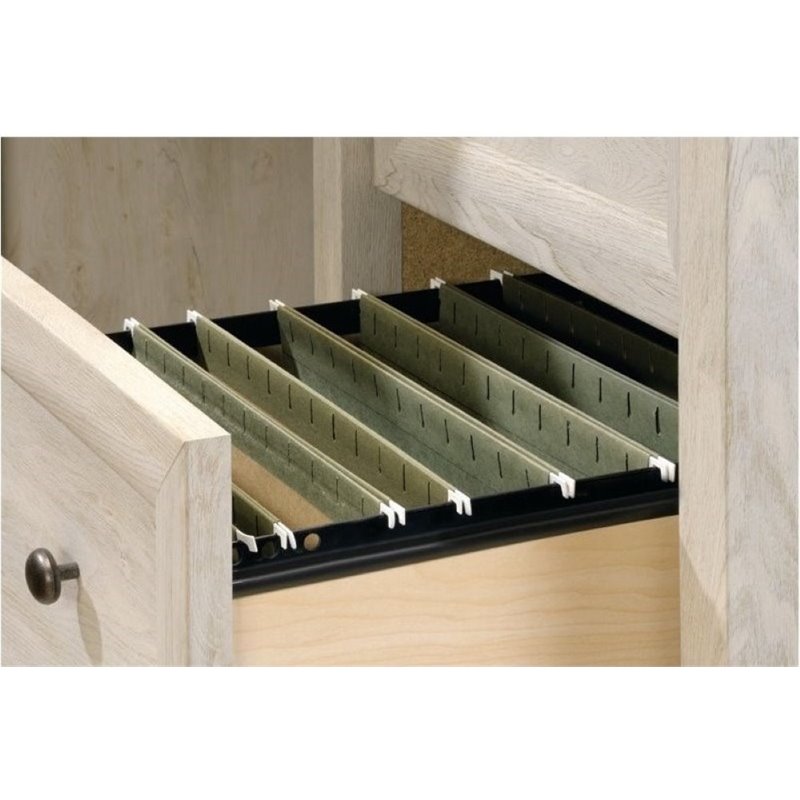 Bowery Hill Engineered Wood 4-Drawers Office Computer Desk in Chalked Chestnut