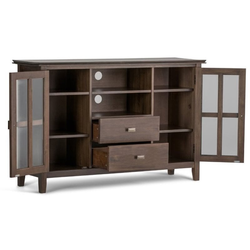 Bowery Hill Transitional Wood TV Stand for TVs up to 53