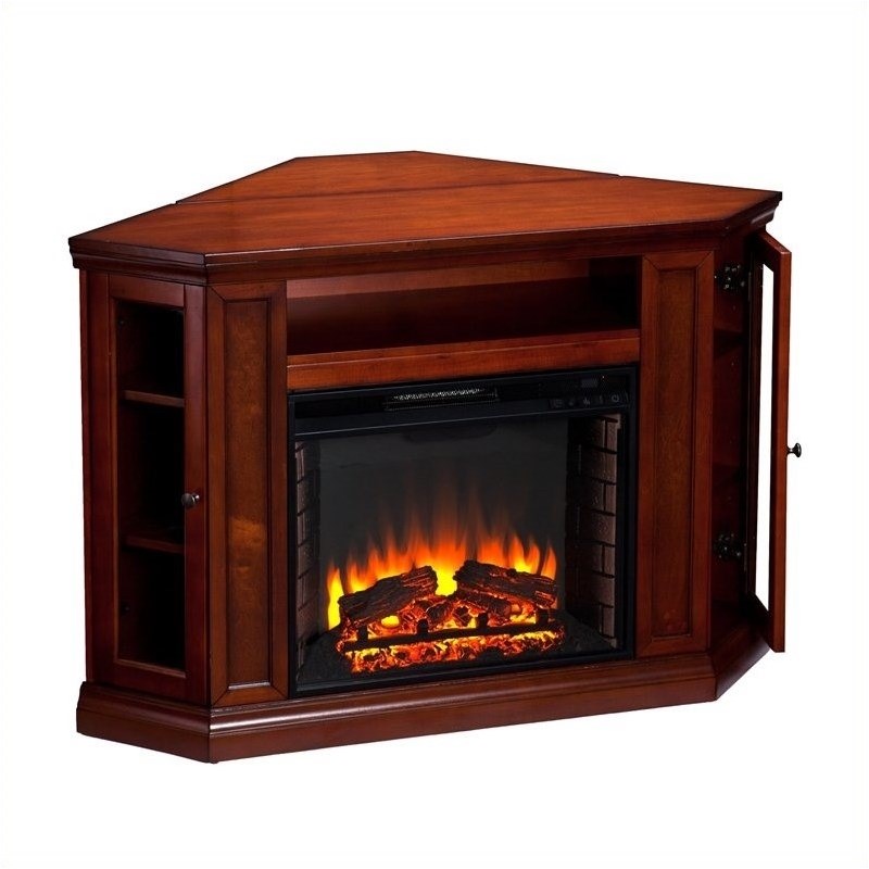 Bowery Hill Modern Wood Media Electric Fireplace for TVs up to 48
