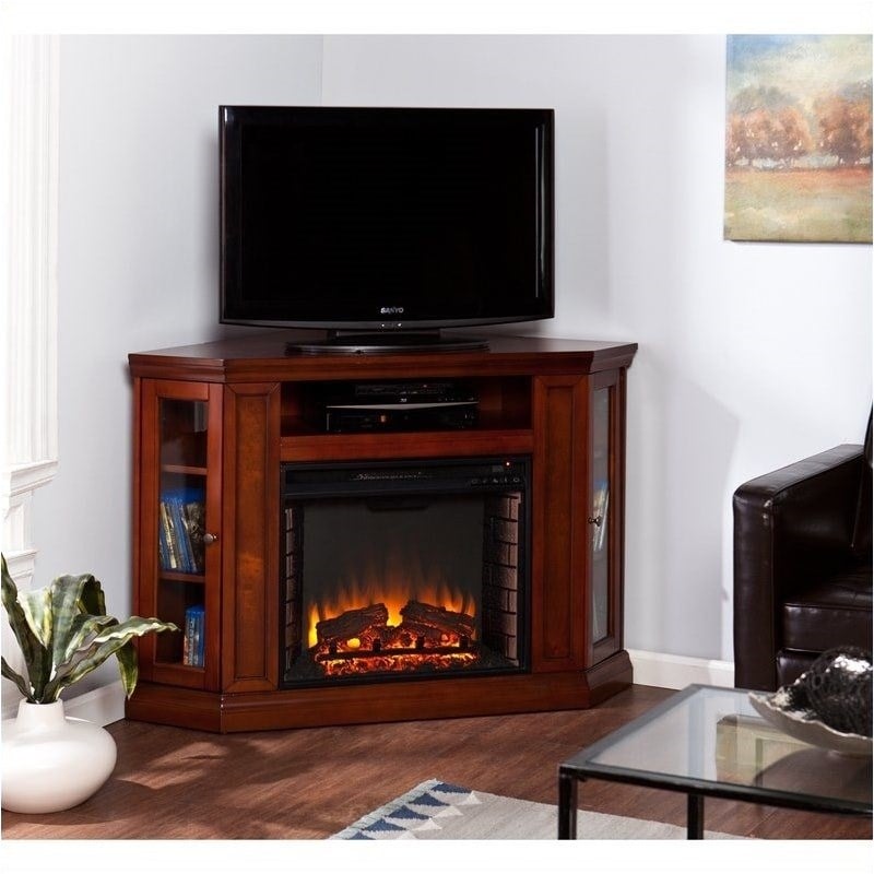 Bowery Hill Modern Wood Media Electric Fireplace for TVs up to 48