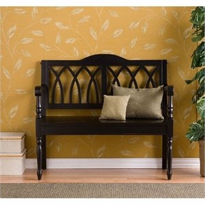 Bowery Hill Bench in Distressed Antique Black