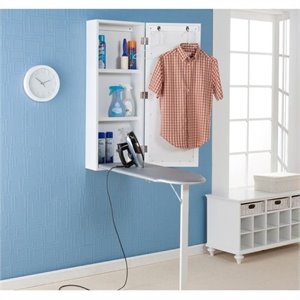 bowery hill wall mount ironing center in white