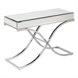 Bowery Hill Chrome-Plated Square Metal Tube Console Table in Chrome