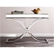 Bowery Hill Chrome-Plated Square Metal Tube Console Table in Chrome