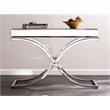 Bowery Hill Chrome-Plated Square Metal Tube Console Table in Chrome