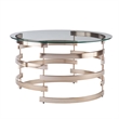 Bowery Hill Round Coffee Table in Champagne