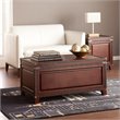 Bowery Hill Trunk Coffee Table in Dark Cherry